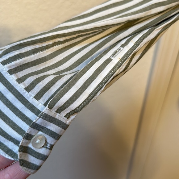 by Trovata California Birds of Paradise S Striped Button Down Shirt Blouse - Picture 6 of 14